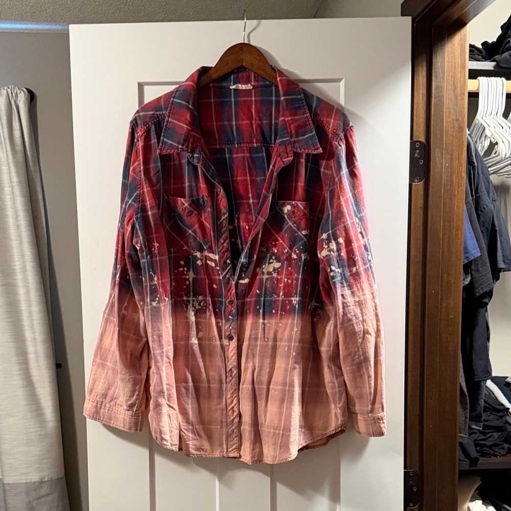 Hummingbird Red and Blue Plaid Shirt
